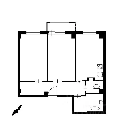 2-к кв. Ленинградская область, Всеволожск Южный мкр, ул. Доктора ... - Фото 2