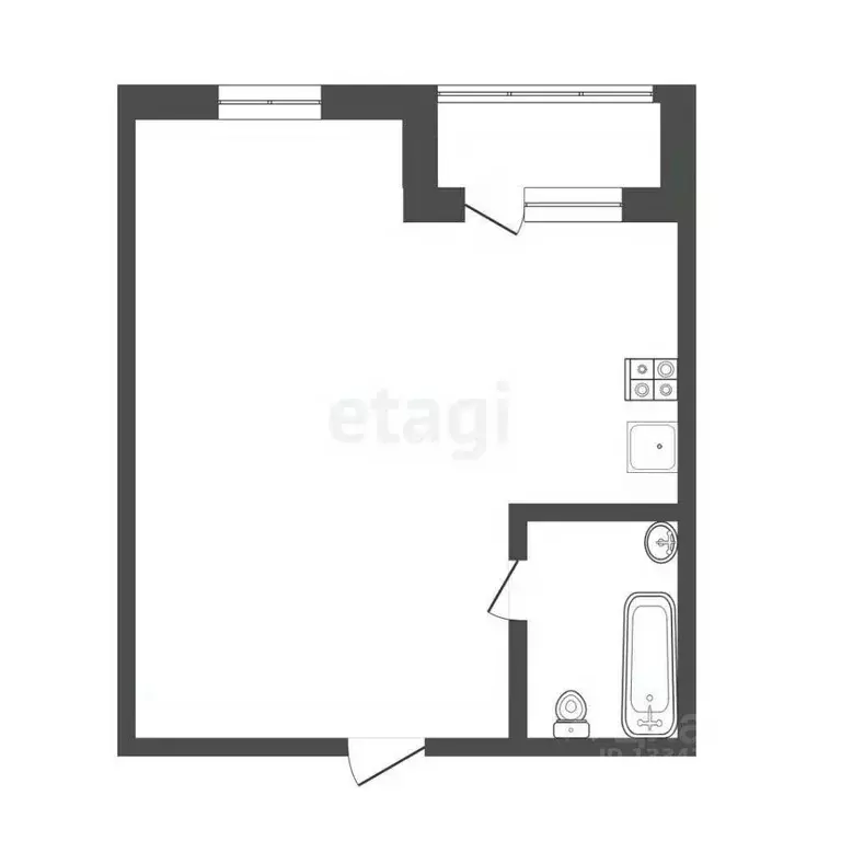 1-к кв. Ульяновская область, Ульяновск ул. Ульяны Громовой, 10А (36.8 ... - Фото 2