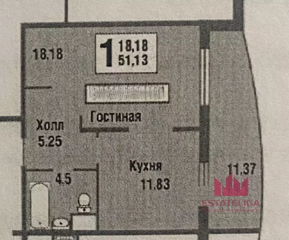 1-к кв. Московская область, Видное бул. Зеленые аллеи, 1 (39.4 м) - Фото 1
