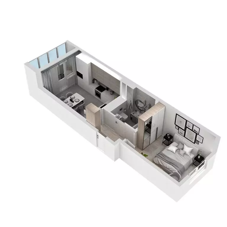 2-комнатная квартира: Бугры, Петровский бульвар, 28 (35 м) - Фото 2