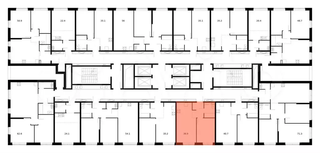 1-к. квартира, 36,8 м, 31/32 эт. - Фото 1