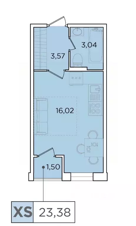 Студия Санкт-Петербург Планерная ул., 87к1 (23.0 м) - Фото 0