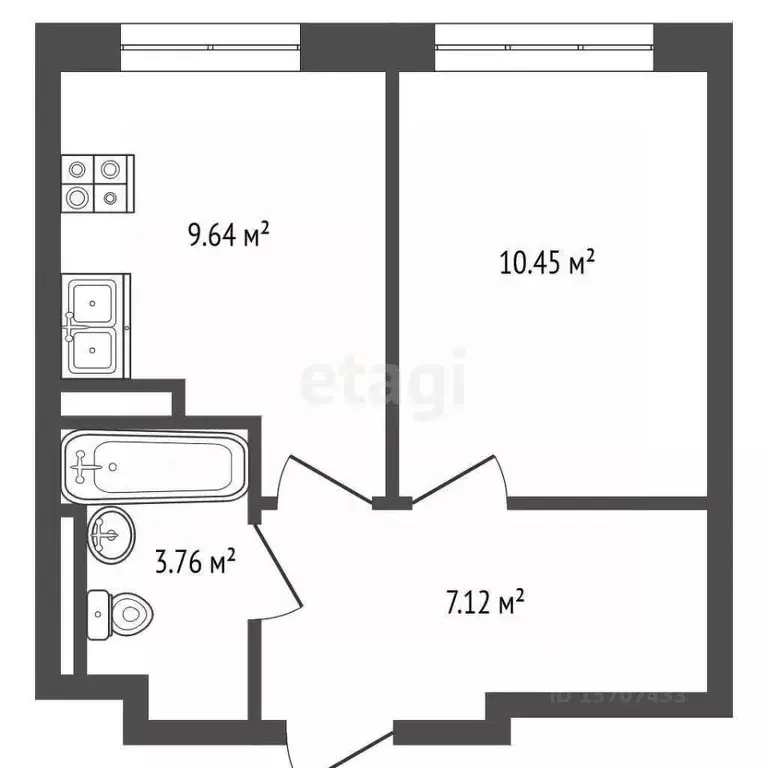 1-к кв. Ленинградская область, Мурино Всеволожский район, Новые ... - Фото 1