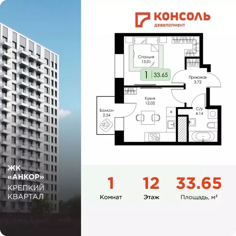 1-к кв. Нижегородская область, Нижний Новгород 15-й Канавинского ... - Фото 1
