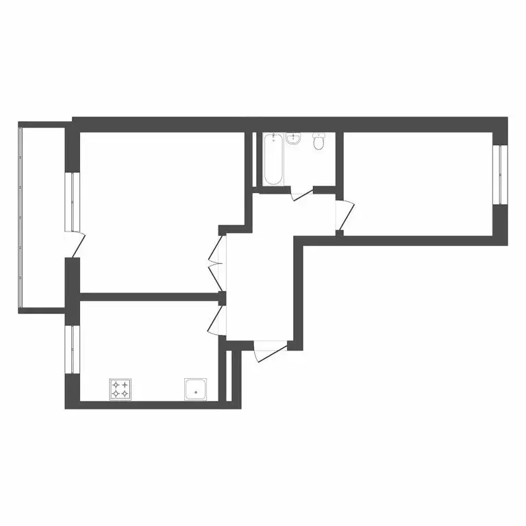 2-комнатная квартира: Тюмень, улица Демьяна Бедного, 92 (62 м) - Фото 1