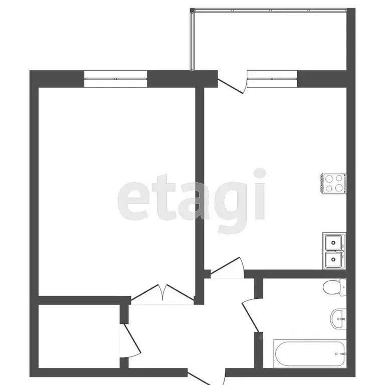 1-к кв. Тюменская область, Тюмень Амурская ул., 39 (36.9 м) - Фото 1