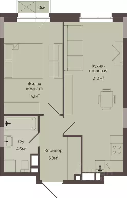 1-к кв. Нижегородская область, Нижний Новгород Соцгород жилрайон, 1-й ... - Фото 1