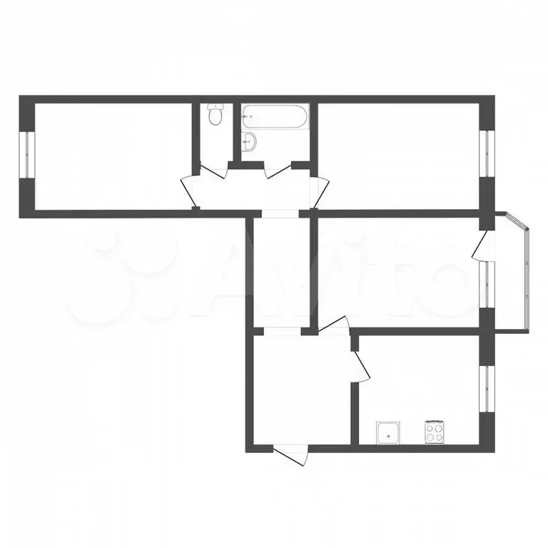 3-к. квартира, 87 м, 4/9 эт. - Фото 0