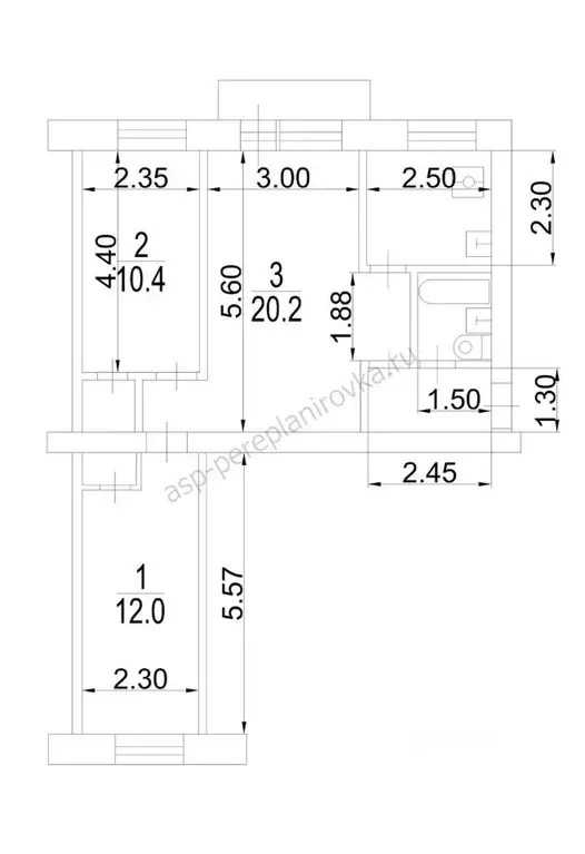 3-к кв. Москва Севастопольский просп., 43 (57.0 м) - Фото 1