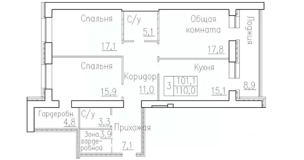 3-к кв. Новосибирская область, Новосибирский район, Краснообск рп, 3-й ... - Фото 0