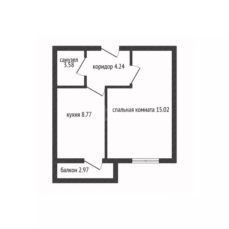 1-к кв. Смоленская область, Смоленск Краснинское ш., 28А (31.9 м) - Фото 2