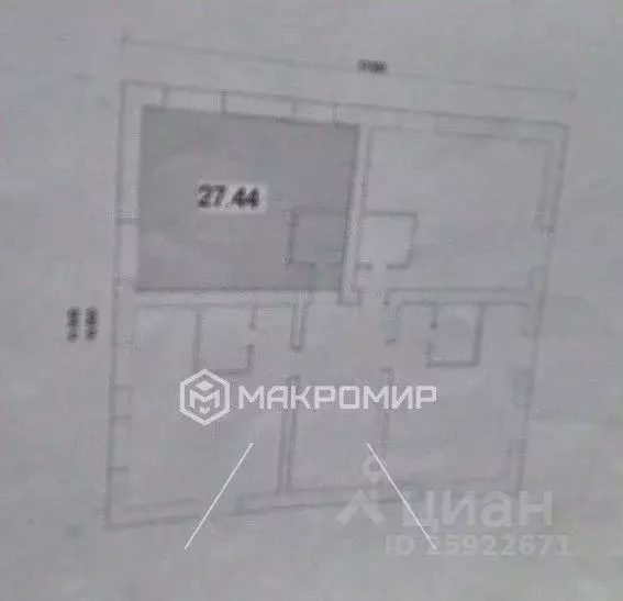 Студия Пензенская область, Лунино рп ул. Социальная, 64 (29.6 м) - Фото 1