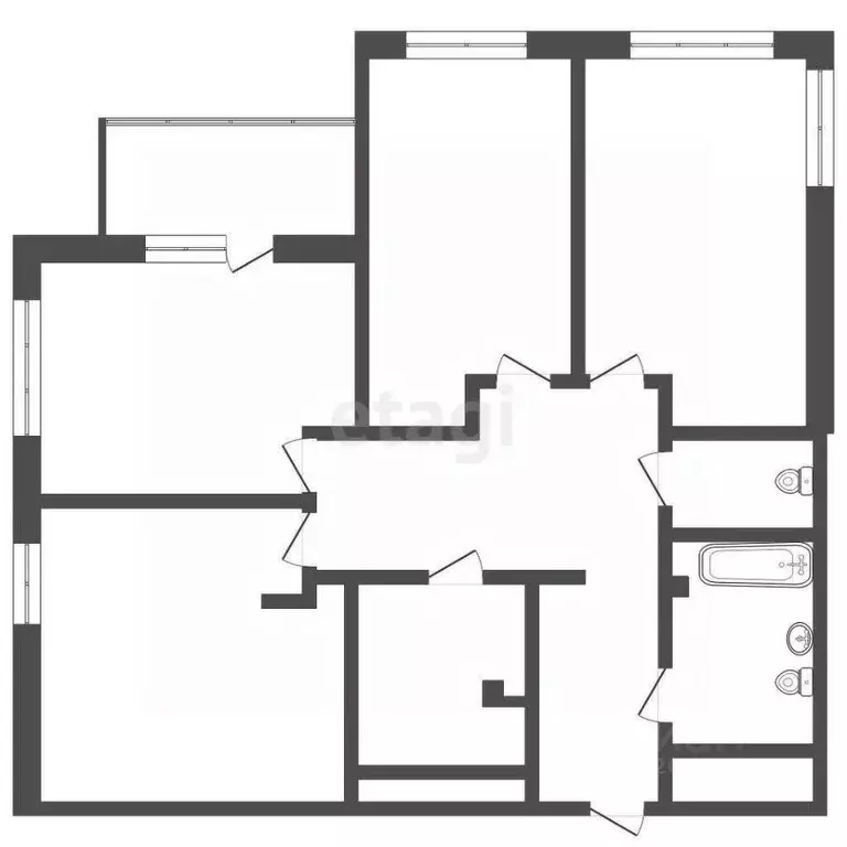 3-к кв. Москва Лазоревый проезд, 3 (106.0 м) - Фото 2
