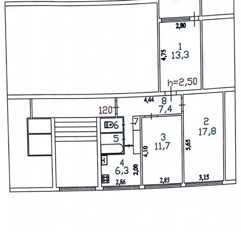 3-к кв. Ленинградская область, Кингисепп Большая Советская ул., 37/2 ... - Фото 1