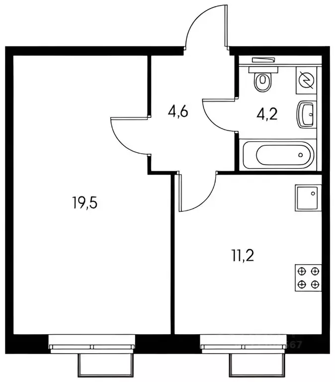1-к кв. Московская область, Люберцы ул. Весенняя, 8 (38.9 м) - Фото 1