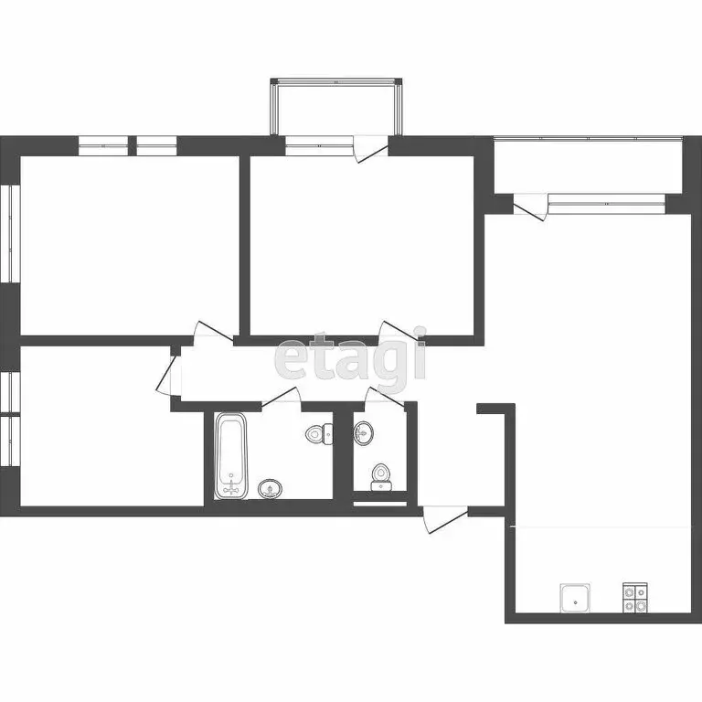 3-комнатная квартира: Тюмень, Полевая улица, 117к5 (85.5 м) - Фото 1