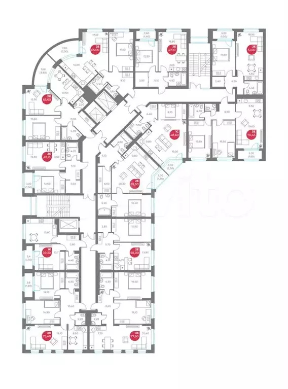 2-к. квартира, 48 м, 4/8 эт. - Фото 1