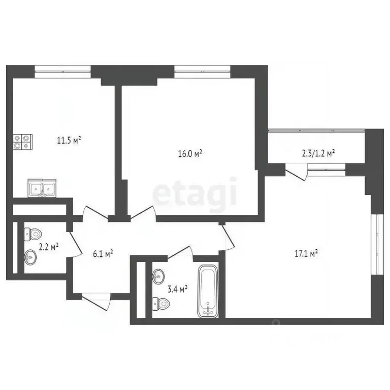 2-к кв. Москва Люблинская ул., 111Бк1 (55.0 м) - Фото 1