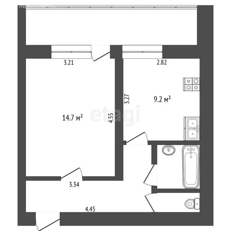 1-комнатная квартира: Тюмень, улица Котельщиков, 17к2 (35.9 м) - Фото 0
