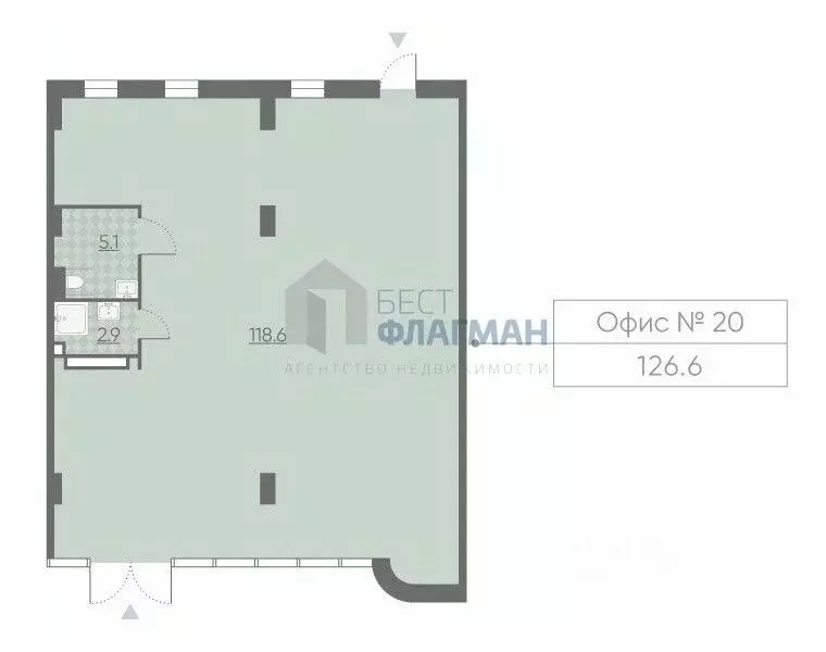Помещение свободного назначения в Москва Марк жилой комплекс, к3 (127 ... - Фото 2