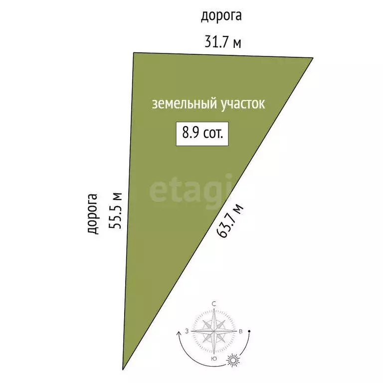 Участок в Тюменский муниципальный округ, деревня Нариманова (8.9 м) - Фото 1