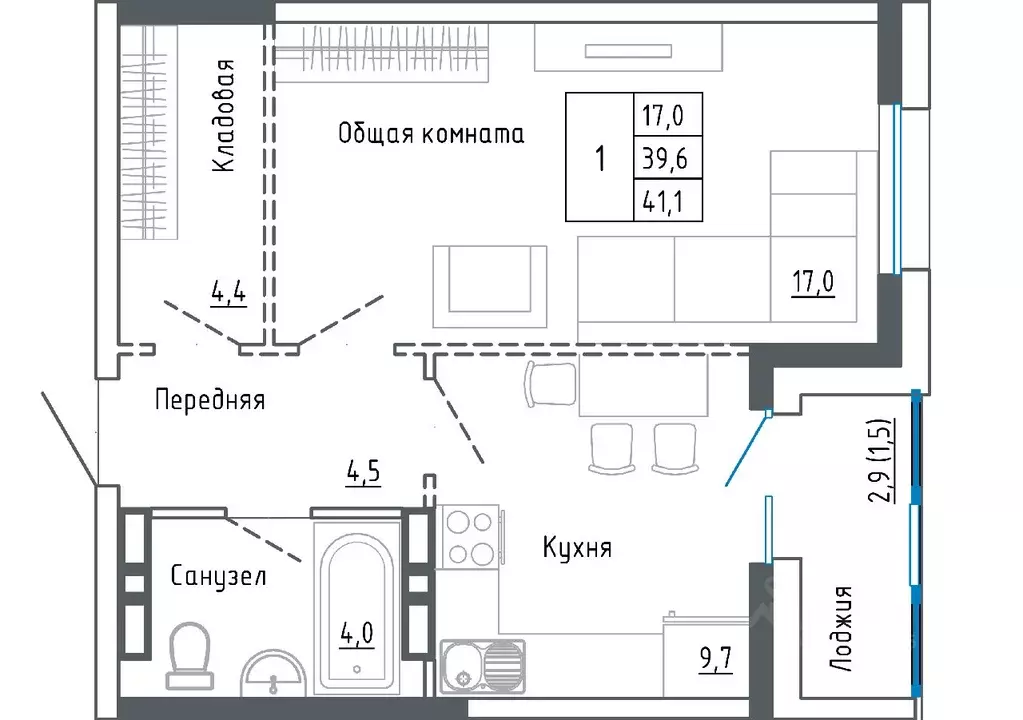 1-к кв. Приморский край, Уссурийск ул. Александра Францева, 42 (42.8 ... - Фото 0