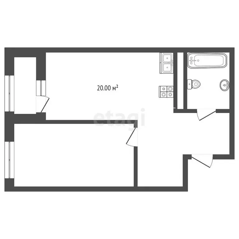 1-комнатная квартира: Тобольск, микрорайон Центральный, 27 (40.5 м) - Фото 1