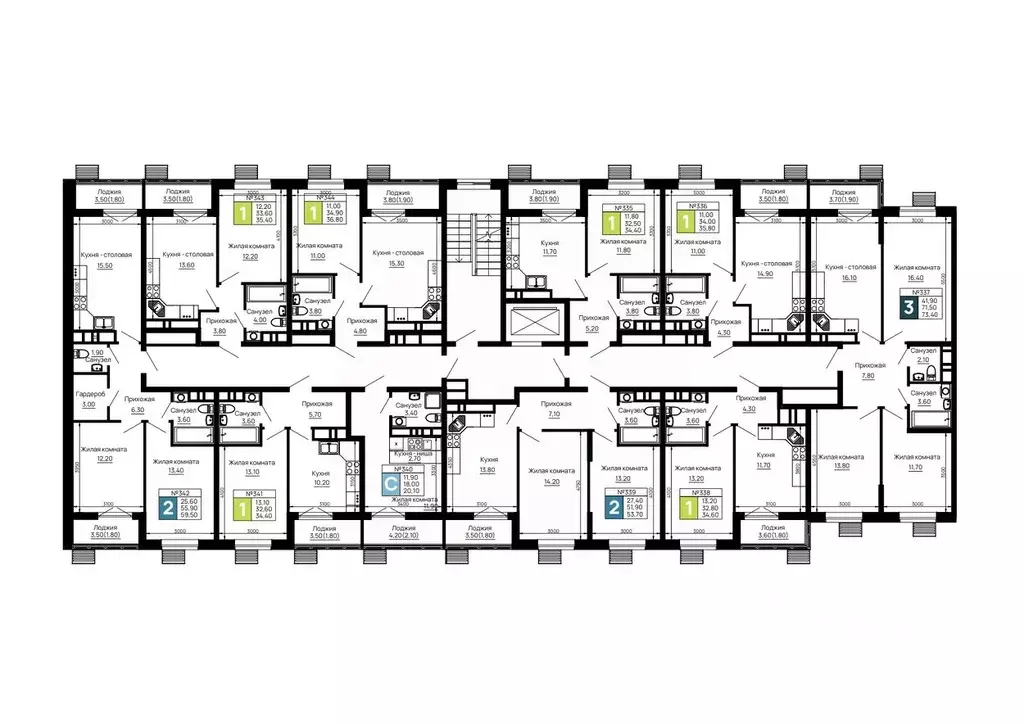 3-к кв. Адыгея, Тахтамукайский район, Яблоновский пгт  (73.4 м) - Фото 2