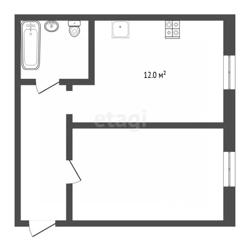 1-к кв. Тюменская область, Тюмень ул. 9 Января, 4 (40.5 м) - Фото 2