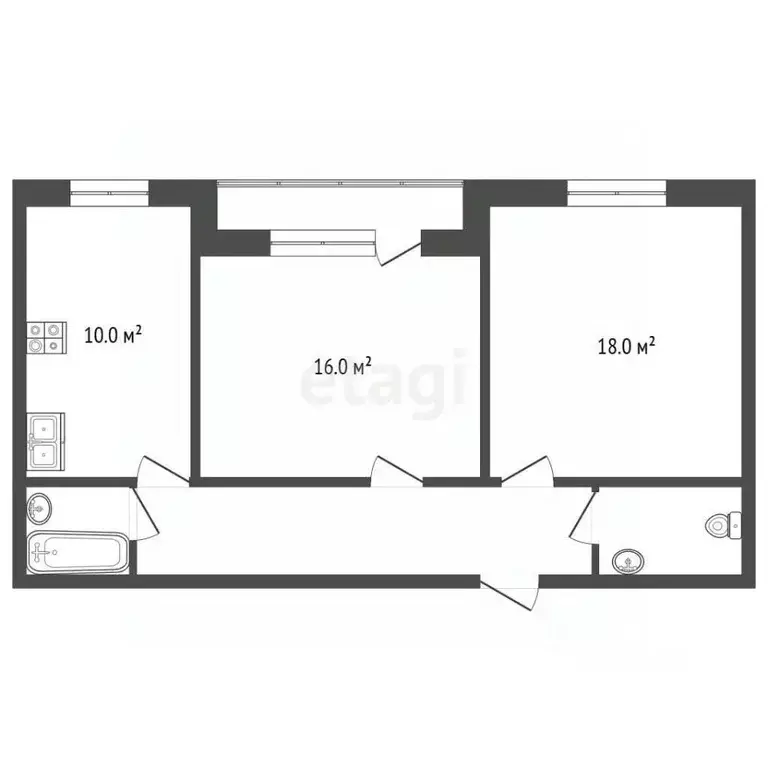2-к кв. Самарская область, Самара Южное ш., 7А (65.0 м) - Фото 2