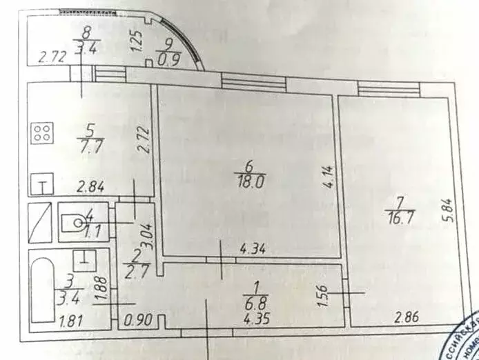 2-комнатная квартира: Тверь, улица Можайского, 81к1 (60.7 м) - Фото 1