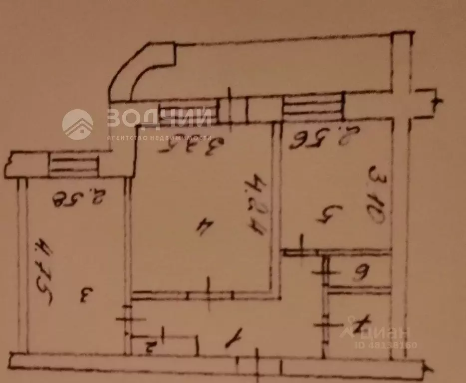2-к кв. Чувашия, Новочебоксарск Западный жилрайон, Юраково мкр, ул. ... - Фото 2
