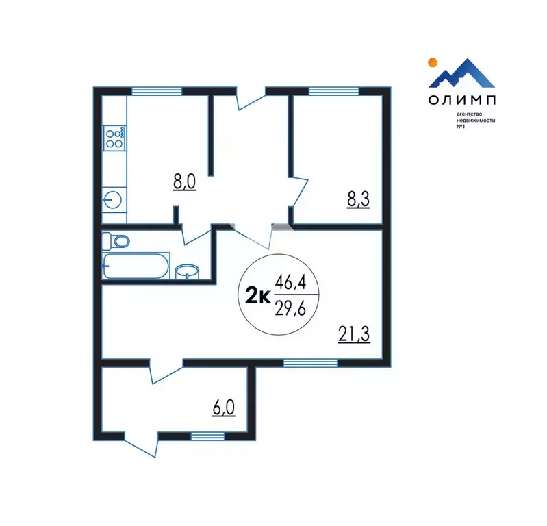 2-к кв. Ярославская область, Некрасовское рп ул. Энергетиков, 42 (46.4 ... - Фото 1