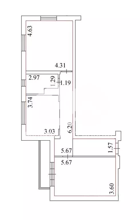 2-к кв. Новосибирская область, Новосибирск ул. Есенина, 12/1 (72.7 м) - Фото 1