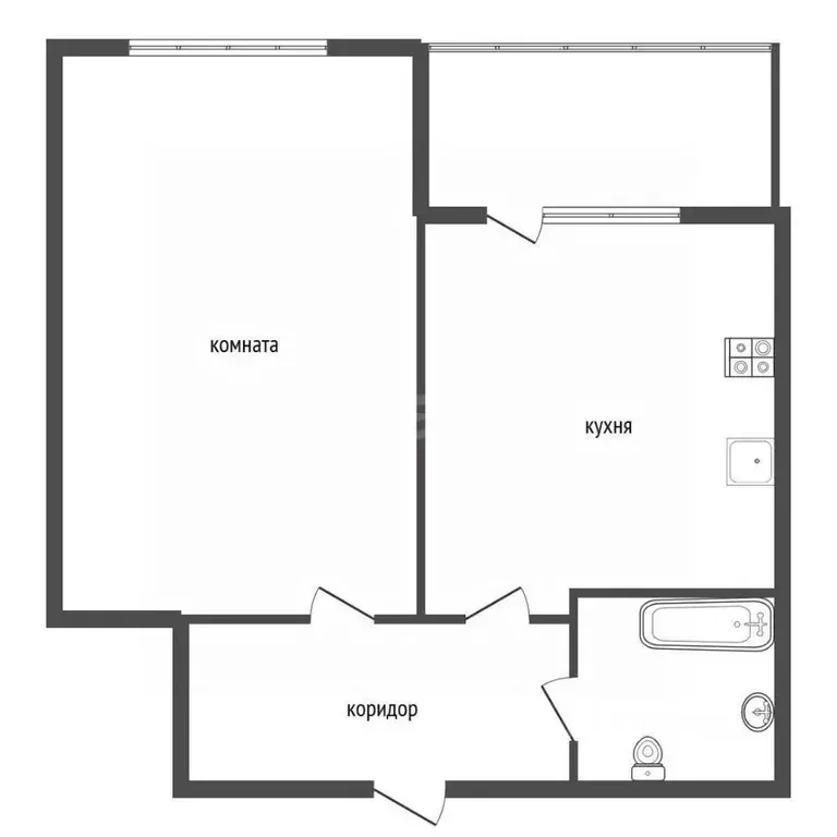 1-к кв. Воронежская область, Воронеж ул. Федора Тютчева, 95Л (32.2 м) - Фото 2