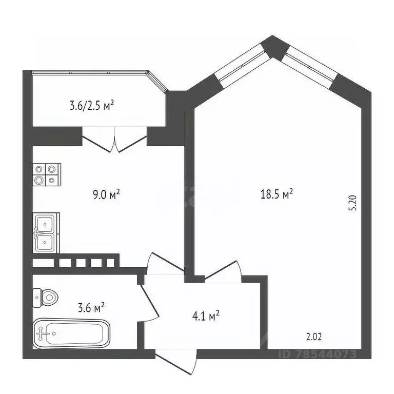1-к кв. Оренбургская область, Оренбург ул. Фронтовиков, 8/3 (37.0 м) - Фото 1