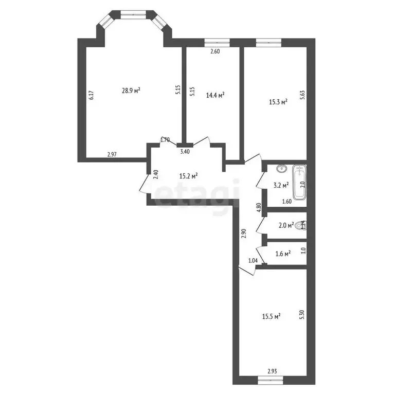 3-комнатная квартира: Нарткала, улица Ошнокова, 17Б (96.1 м) - Фото 0