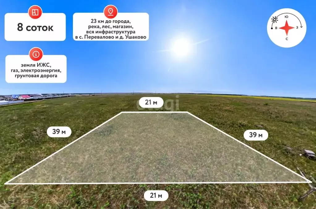 Участок в Тюменская область, Тюменский район, д. Елань  (8.0 сот.) - Фото 1