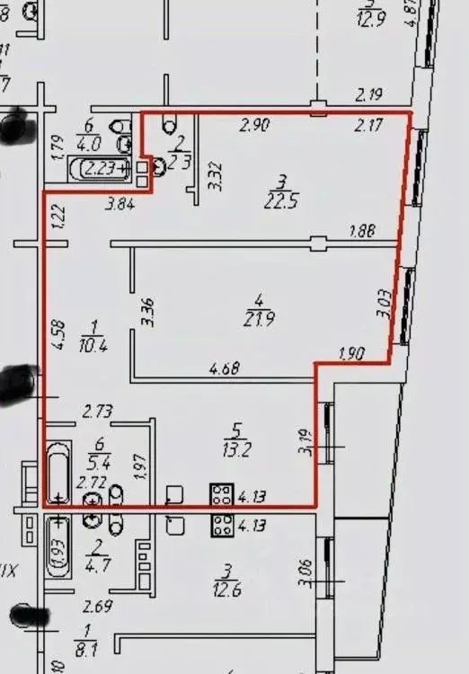 3-к кв. Иркутская область, Иркутск Байкальская ул., 346/13 (82.0 м) - Фото 1