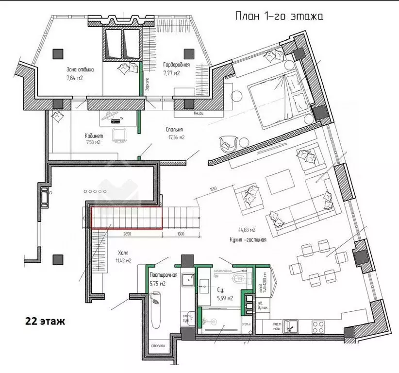 3-комнатная квартира: Омск, Сенная улица, 30 (162.8 м) - Фото 1
