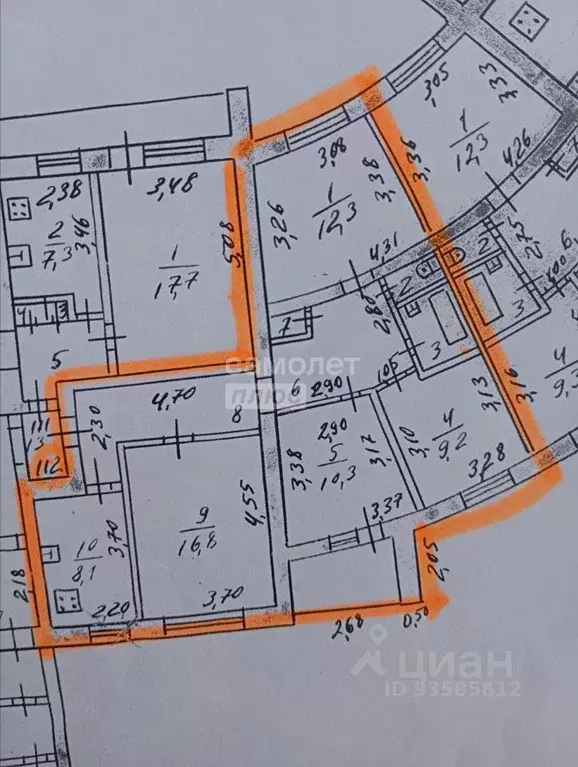 4-к кв. Курская область, Курск ул. Дзержинского, 65/2 (75.1 м) - Фото 2