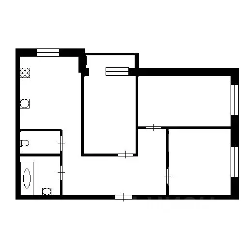 3-к кв. Курская область, Железногорск ул. Ленина, 86 (62.0 м) - Фото 1