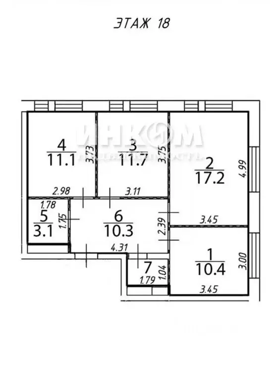 3-к кв. Москва Березовая аллея, 17к2 (65.7 м) - Фото 1