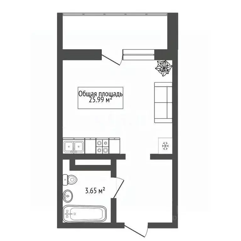 Студия Новосибирская область, Новосибирск Ипподромская ул., 12 (25.99 ... - Фото 2