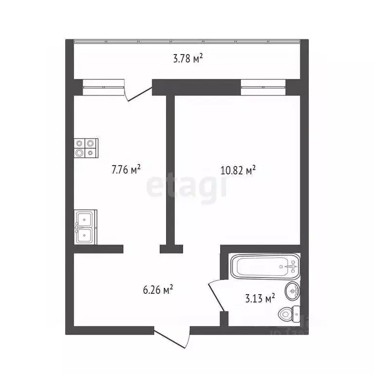 1-к кв. Тюменская область, Тюмень бул. Бориса Щербины, 16 (28.0 м) - Фото 2