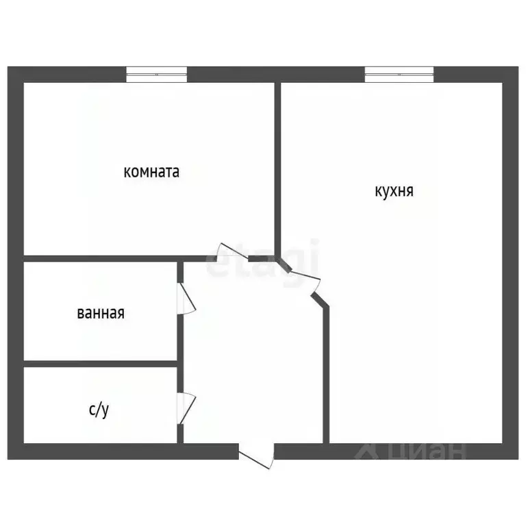 1-к кв. Челябинская область, Чебаркульский муниципальный округ, с. ... - Фото 2