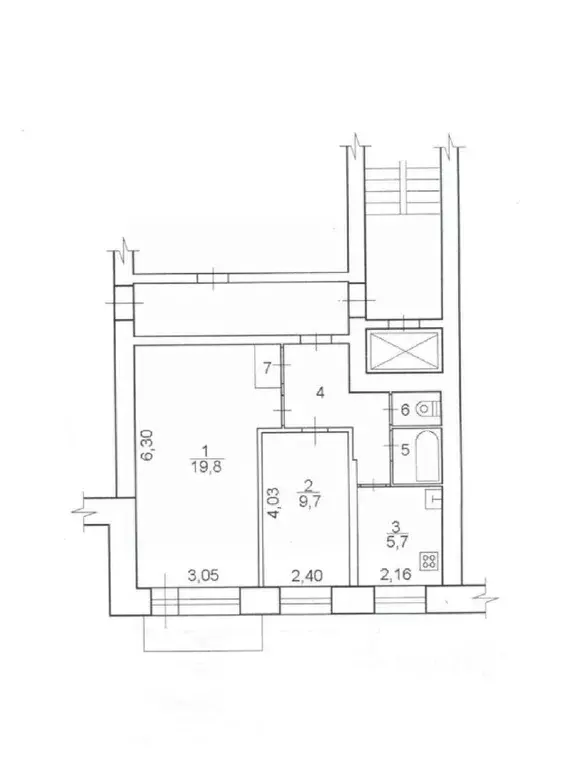 2-к кв. Ханты-Мансийский АО, Нижневартовск просп. Победы, 8 (45.3 м) - Фото 1