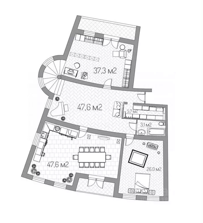 5-к кв. Тюменская область, Тюмень ул. Республики, 156к1 (498.0 м) - Фото 1