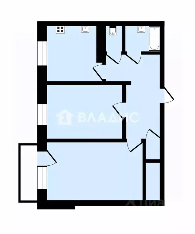 2-к кв. Коми, Сыктывкар ул. Кутузова, 5 (51.8 м) - Фото 2