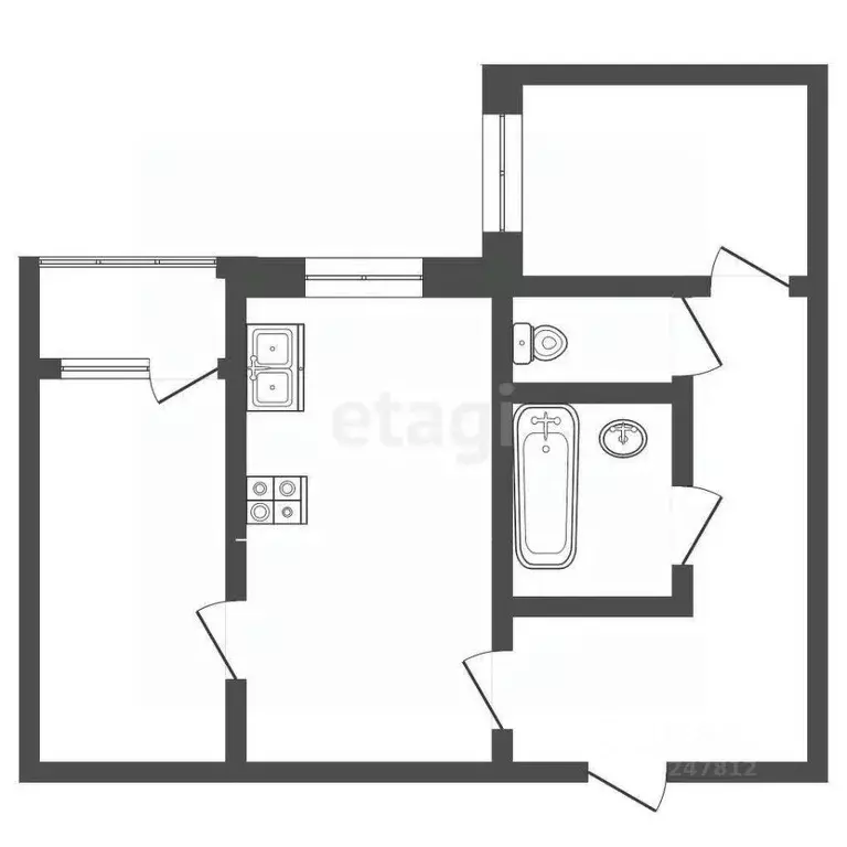 2-к кв. Московская область, Подольск городской округ, д. Борисовка ул. ... - Фото 2